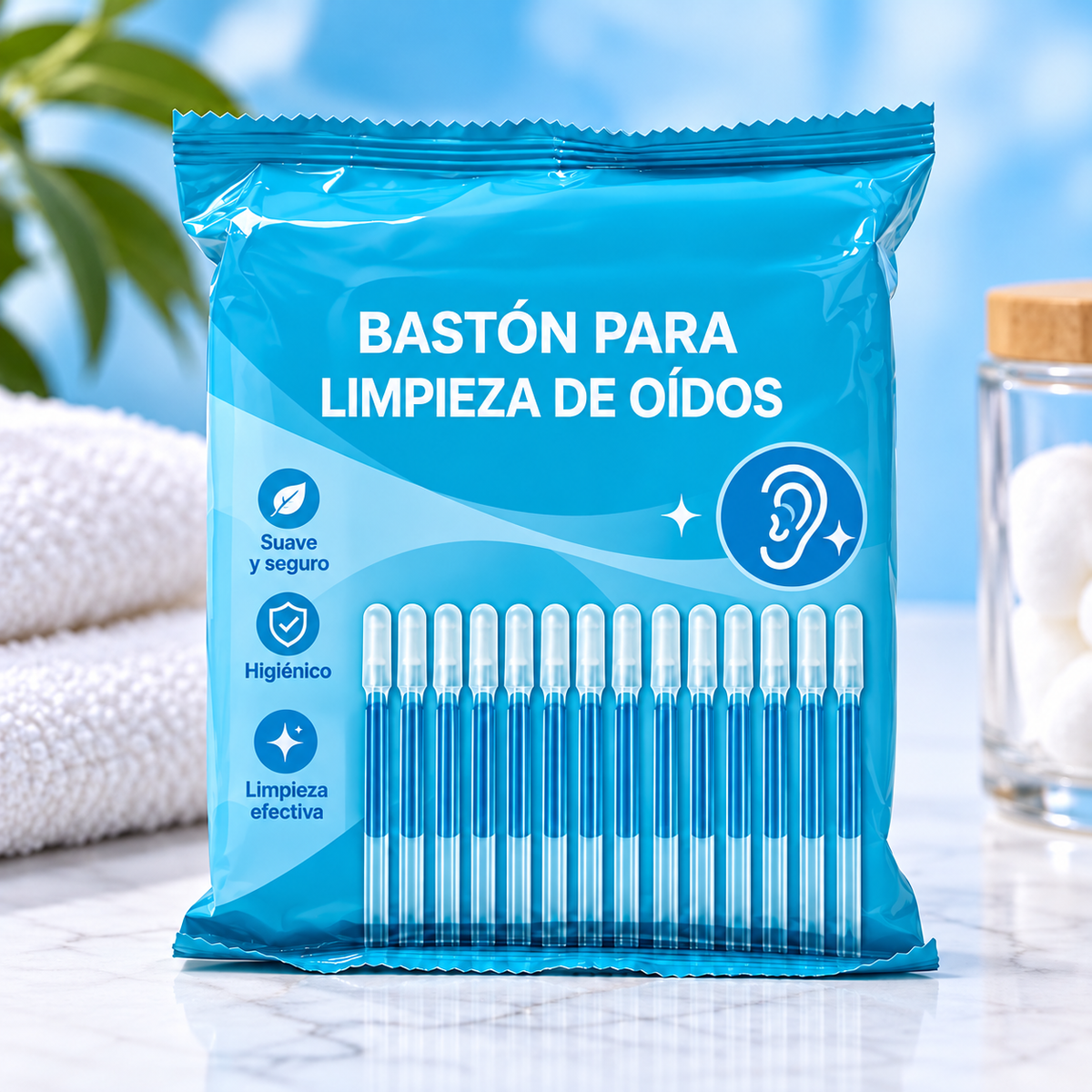 Bastoncillo Limpiador de Cera para los Oídos.